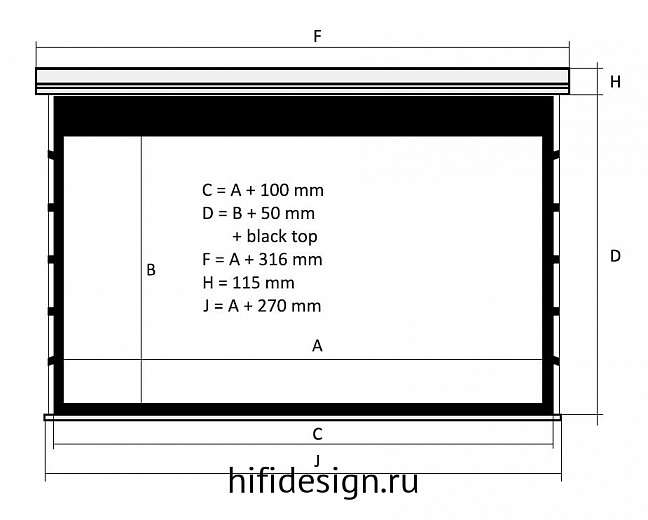 ����� kauber red label tensioned bt cinema 122" clear vision